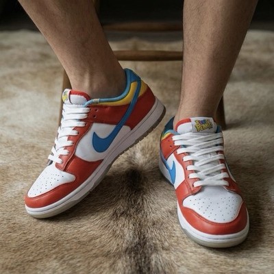 Nike Dunk Low QS LeBron James Fruity Pebbles Habanero Red Men's 7.5 DH8009-600