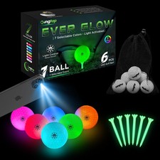 EverGlow Glow in The Dark Golf Ball - Light Activated 7-Color LED Golf Balls,...