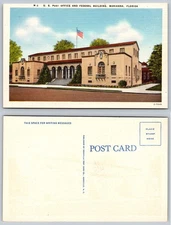 US Post Office Federal Building Marianna Florida Postcard