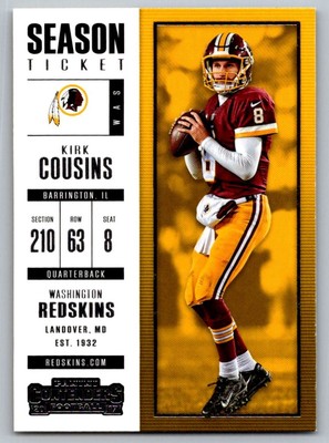 2017 Panini Contenders Kirk Cousins Washington Redskins #86