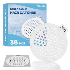 38 PCS Disposable Shower Drain Hair Catcher, Mesh Drain Covers Stickers, Peel...