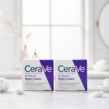 CeraVe Skin Renewing Night Cream 1.7 oz 2-Pack Developed with Dermatologists