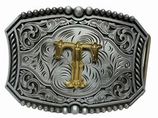 Custom Letter T Belt Buckle