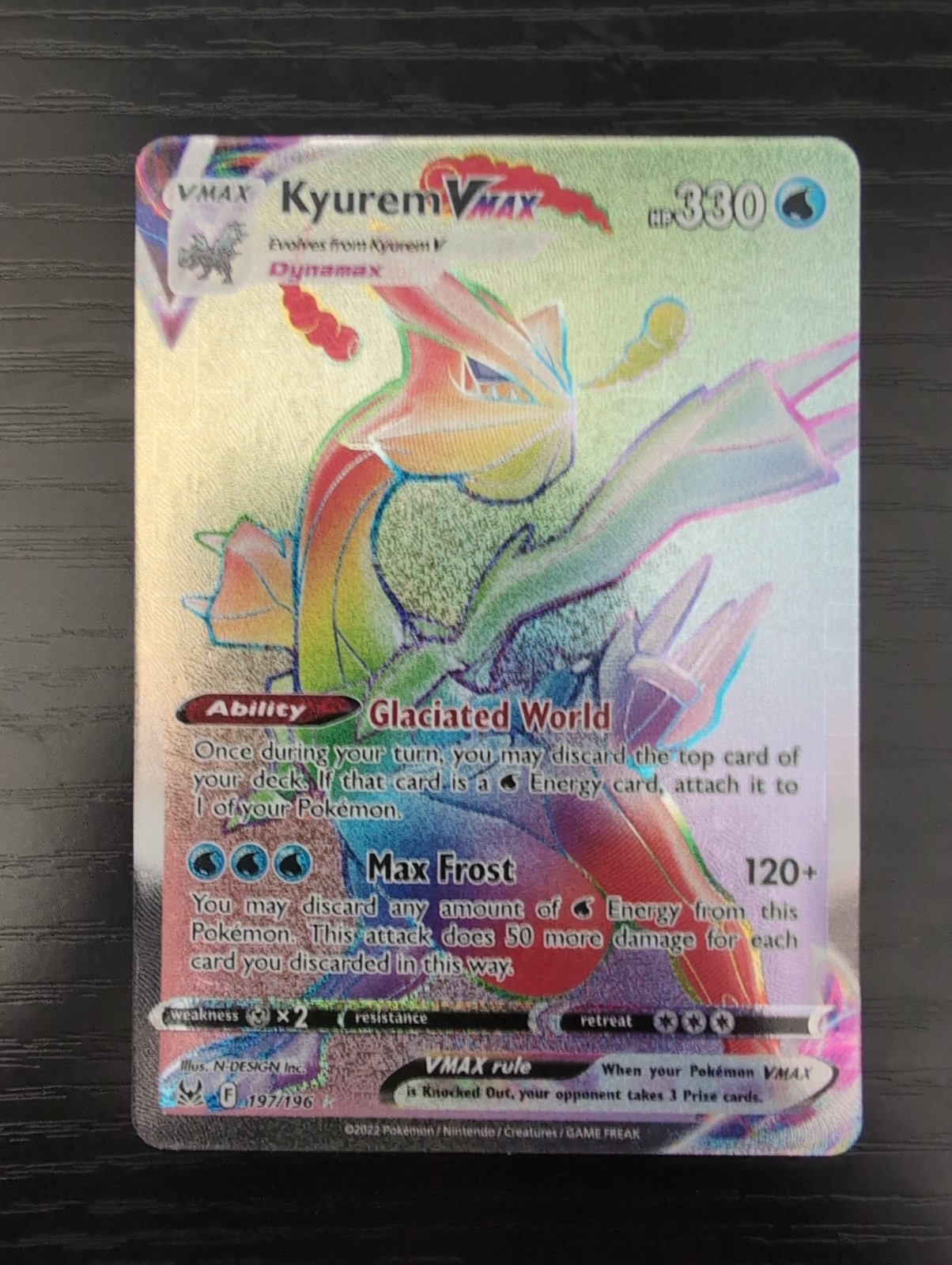 Kyurem VMAX (Secret) 197/196 Swsh11: Lost Origin Holo