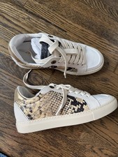 Zadig Voltaire Board Wild Python Print Leather Sneakers Desert Sz 36 US 5