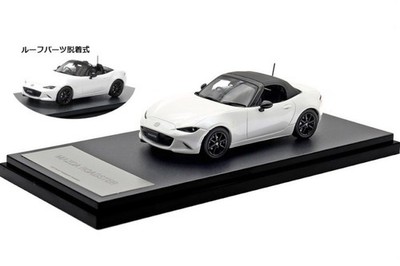 Hi-Story 1:43 Mazda Roadster S Leather Package 2024 White Pearl Mica HS491WH