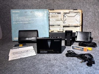 Sony WM-550C Walkman, schwarz, Set mit Zubehör & OVP