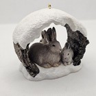 New hallmark 1997 Snowshoe Rabbits Winter Ornament #1 Majestic Wilderness Newman — photo 4