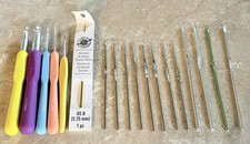 Crochet Hooks Aluminum  Rubber Handle Lot of 18 Mixed Sizes Boye Bates 