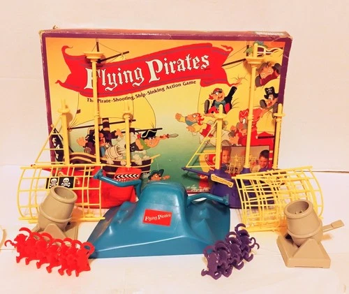 FLYING PIRATES Pirate Ship Shooting Game Parker Bros  1990 Vintage Skill Game