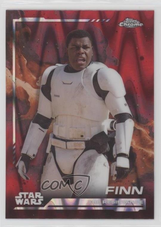 2024 Topps Chrome Star Wars Blaster Red RayWave Refractor Finn #113 04iz
