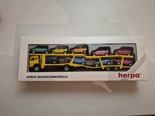 Herpa H0 1:87 Autotransporter mit mehreren PKW Mercedes-Benz Set neuOVP