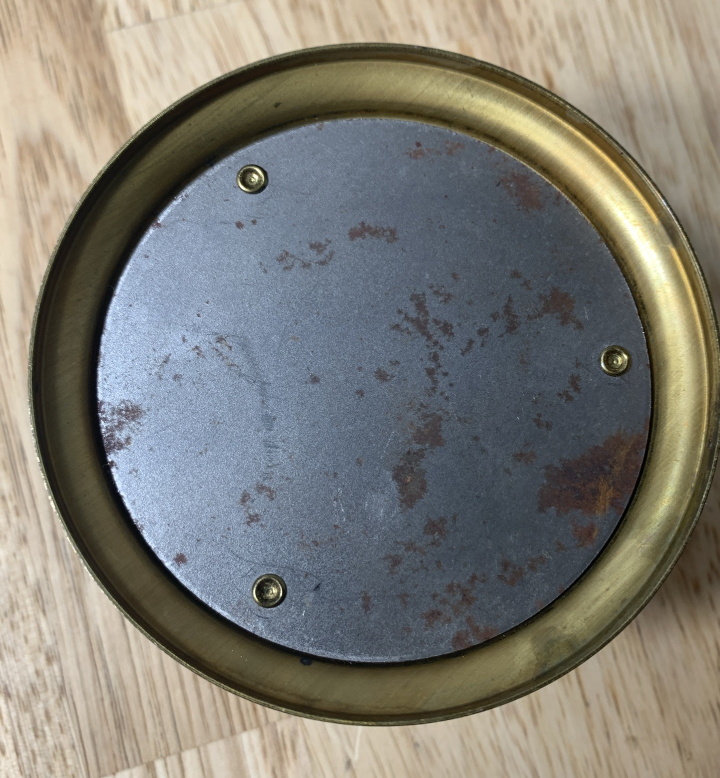 Vintage Park Sherman Desk Brass and enamel Box Ashtray Set