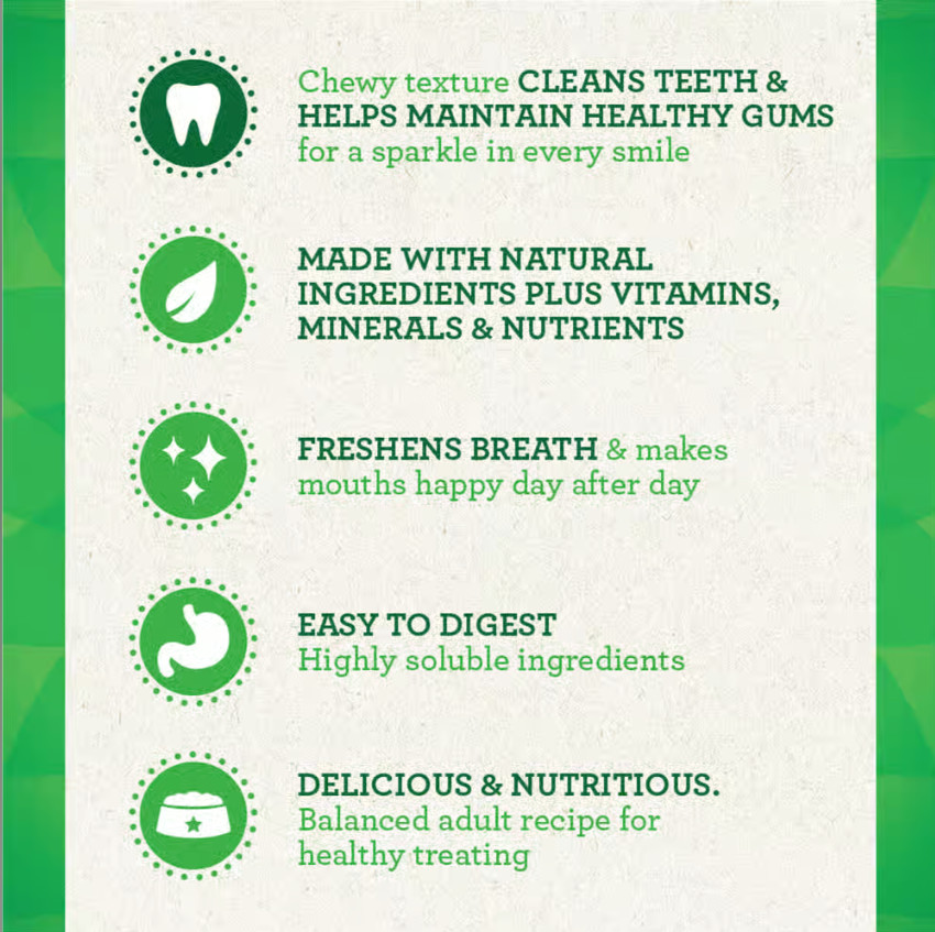 Greenies Original Petite Natural Dental Dog Treats 27 oz. Pack (45 Treats)