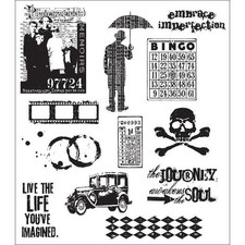 Tim Holtz Cling Rubber Stamps - Mini Muse CMS063