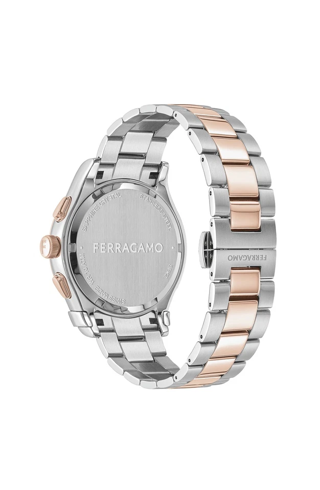 Reloj Pulsera Moda Ferragamo Hombre Dos Tonos 42mm Foto 3 de 4