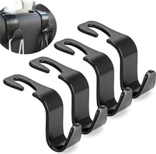 Car Seat Headrest Hook 4 Pack Hanger Storage Organizer Universal for Handbag Pur
