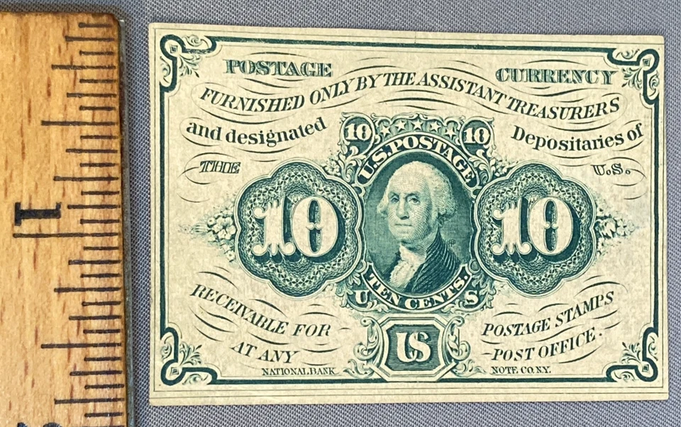 U.S. 1862 10 Cents Fractional Currency Post Office Banknote W - Image 4 of 4