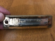 VINTAGE 1950s ROY ROGERS RIDERS KING OF THE COWBOY GOOD LUCK HARMONICA