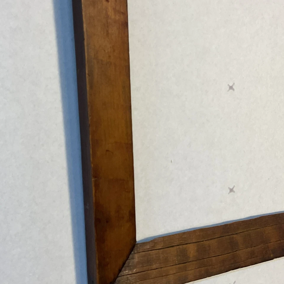 Antiguo marco de pino de campo primitivo de la década de 1830 retrato folk sampler Fraktur  Foto 4 de 4