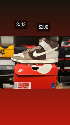 Size 13 - Nike Dunk High Light Chocolate