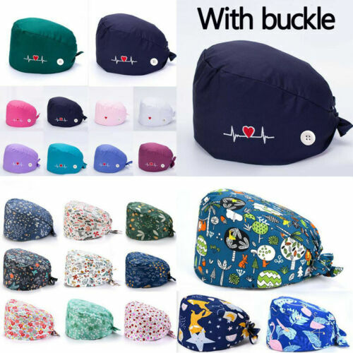 Unisex Nurse Doctor Hat Surgical Scrub Cap Medical Dentist Teeth Dental Cap UK