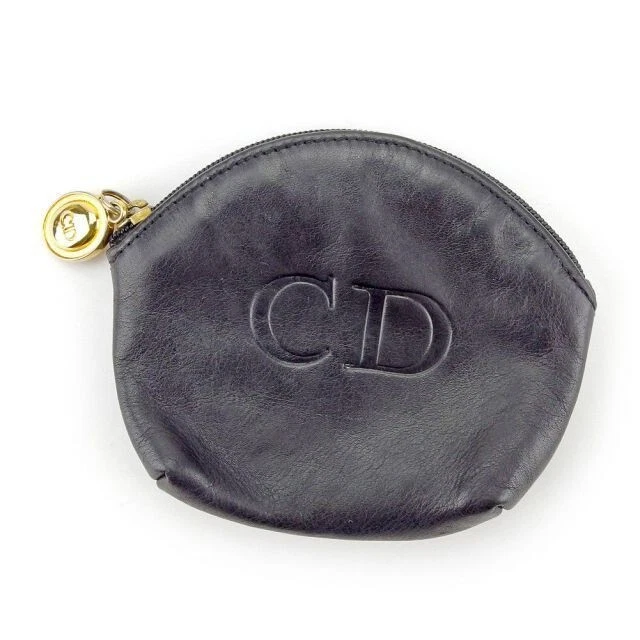 Portefeuille Dior sac à main pièce sac à main marine or femme unisexe authentique d'occasion T4127