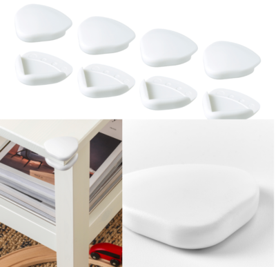 IKEA UNDVIKA Corner Bumper, Baby Safety Child Safety Dark White