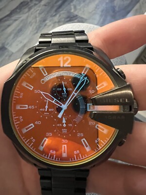 Diesel Mega Chief DZ4318 Edelstahl Chronograph Herrenuhr - Schwarz