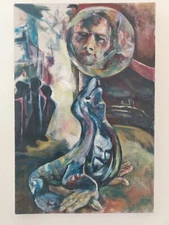 At The Carnival acrylic on canvas painting