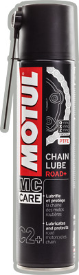 MOTUL MC CARE C2+ CHAIN LUBE ROAD Kettenspray 1x400 ml Sprühfett PTFE weiß