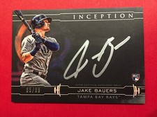 JAKE BAUERS 2019 TOPPS INCEPTION SILVER SIGNINGS 85/99 RC Rays/Indians