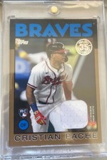 2021 Topps Series 2 Cristian Pache 1986 Relic Patch GOLD Parallel /50 RC 