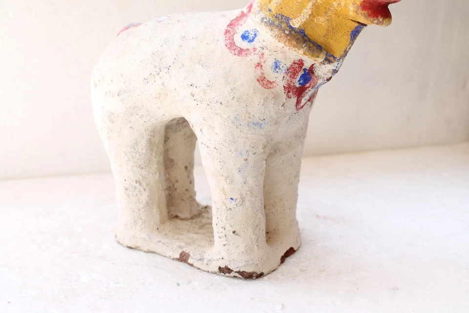 ANTIGUA RARA ARCILLA TERRACOTA ANIMAL RELIGIOSO VACA FIGURA JUGUETE CERÁMICA NH4449 Foto 3 de 4