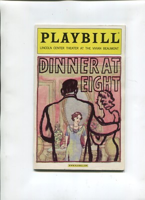 Vintage Lincoln Center Playbill DINNER AT EIGHT 2002 Christine Ebersole ...