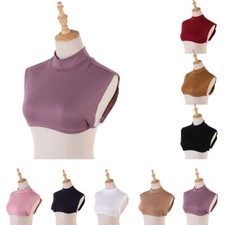 High Neck Modal Women Fake Blouse Tops False Collar Neck Chest Back Cover Muslim