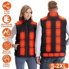 New Heated Vest, 23 Heating Zones, USB Powered for Winter Outdoor Activities