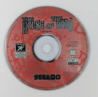 The House of the Dead SEGA PC Game Windows 95,98, CD-ROM, 1996, Disc Only Tested
