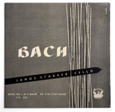 JANOS STARKER J.S.Bach Cello solo suites 1  4 US 1954 Period SPL 582 LP