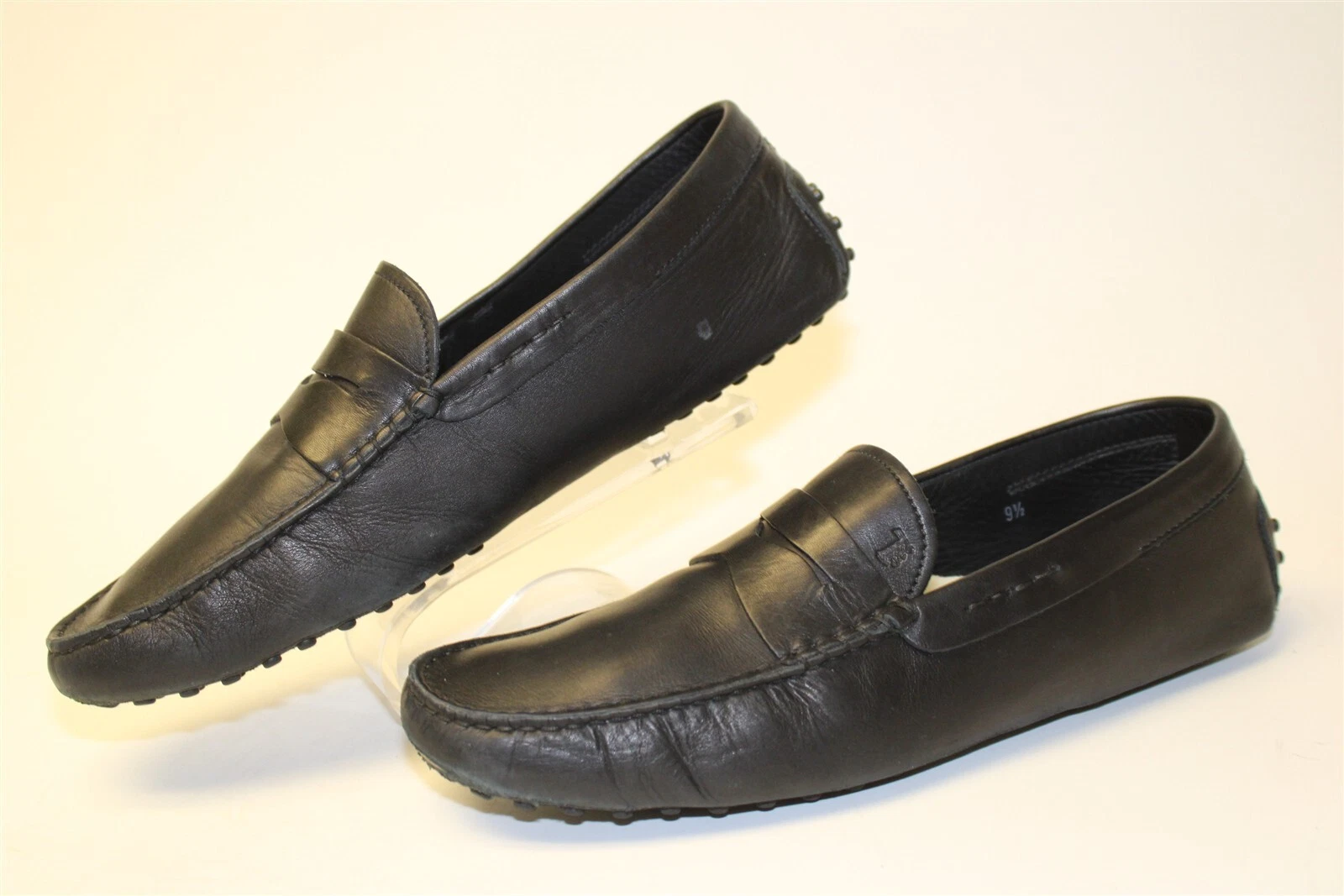 TOD’S Mocassini Tod's da uomo US 10.5 UK 9.5 in pelle nera con penny scarpe made in Italy