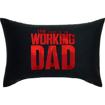 Working Dad Kissen 40x60cm, Geschenk Vater/Papa Geburtstag/Vatertag, schwarz
