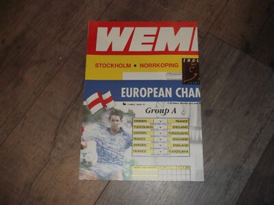 SELTENES ENGLAND POSTER FÜR DIE EURO 92 MEISTERSCHAFTEN SUPER ZUSTAND 24 X 16 ZOLL