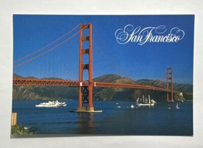 Coast Guard Training Ship Eagle The Golden Gate Bridge San Francisco CA Postcard