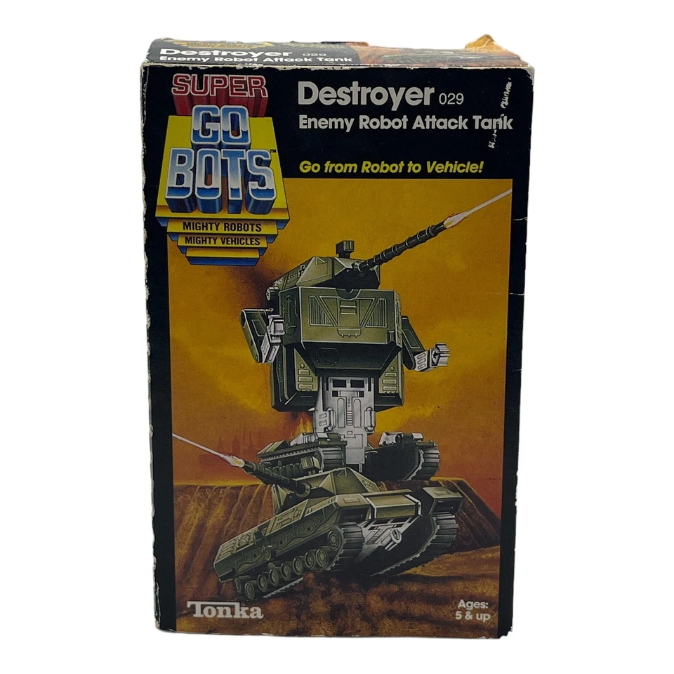 De colección 1985 Tonka Super Go Bots Destroyer029 Enemy RobotAttack Tank Como Nuevo y Libro Foto 2 de 4