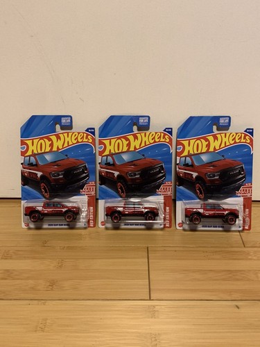 2025 Hot Wheels Red Edition 5/12 2020 Ram 1500 Rebel Lot Of 3 *Case F* #39/250