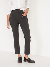 Old Navy High Rise Pixie Straight Ankle Pants Womens 8 Petite Gray Stretch NEW