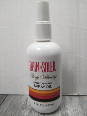 RETIRED BAIN DE SOLEIL BODY SILKENING  DARK TANNING  SPRAY OIL 8.OZ (N.O.S) USA