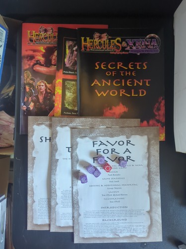 Hercules & Xena Dice Based Roleplaying Dice Game 1998 West End Games Complete  - Picture 2 of 13