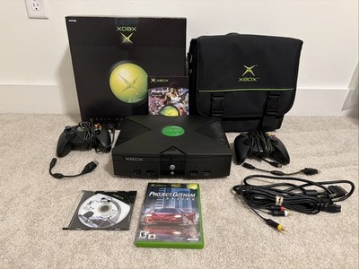 Microsoft Original Xbox Console Bundle 2 OEM Controllers Box Case 2 Games Tested