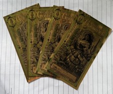4 x 2025 1 banconota completa ARIZONA Goldback Aurum lamina d'oro 1/1000 24 ct .999 oro fino